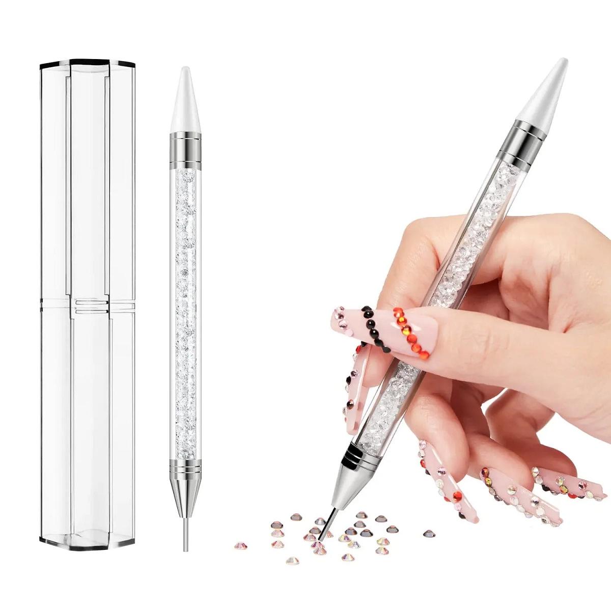 Double-ended Nail Art Rhinestone & Dotting Pen: Acrylic Wax, Adhesive, Drill Suction Pen for Nail Art.
Double-ended Nail Art Rhinestone & Dotting Pen: Acrylic Wax, Adhesive, Drill Suction Pen for Nail Art.