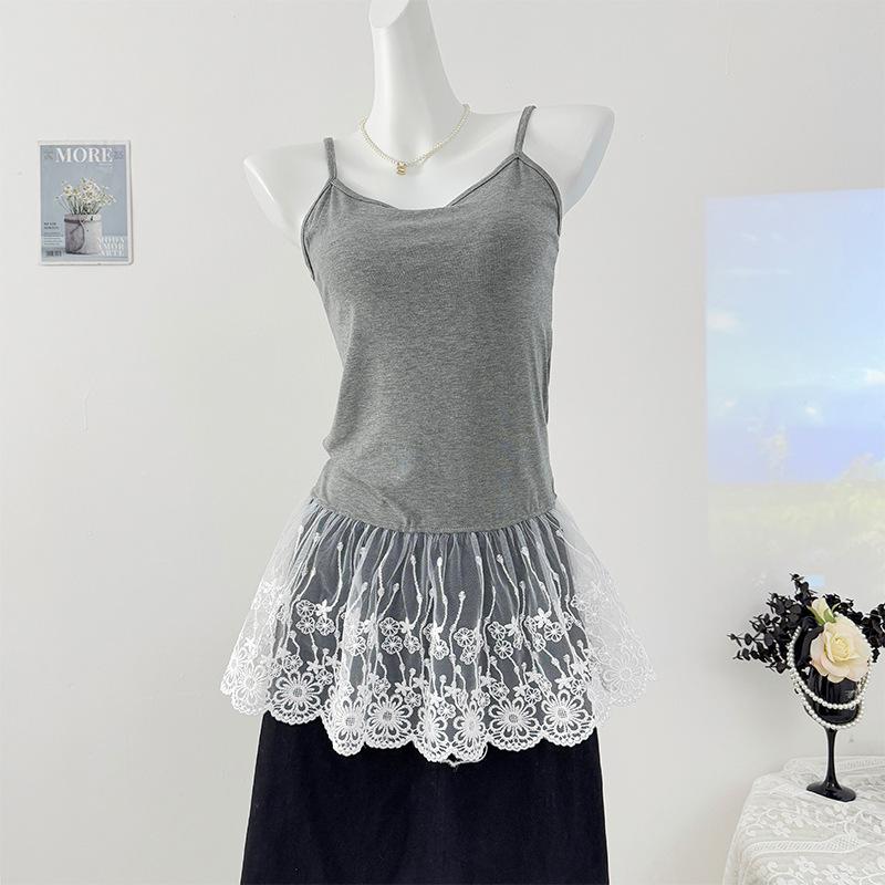 Ballet-Inspired Lace Patchwork Faux Two-Piece Camisole with Ruffled Hem - Women s Spring 2025 High-End Top S High-Quality белый
Ballet-Inspired Lace Patchwork Faux Two-Piece Camisole with Ruffled Hem - Women s Spring 2025 High-End Top S High-Quality белый