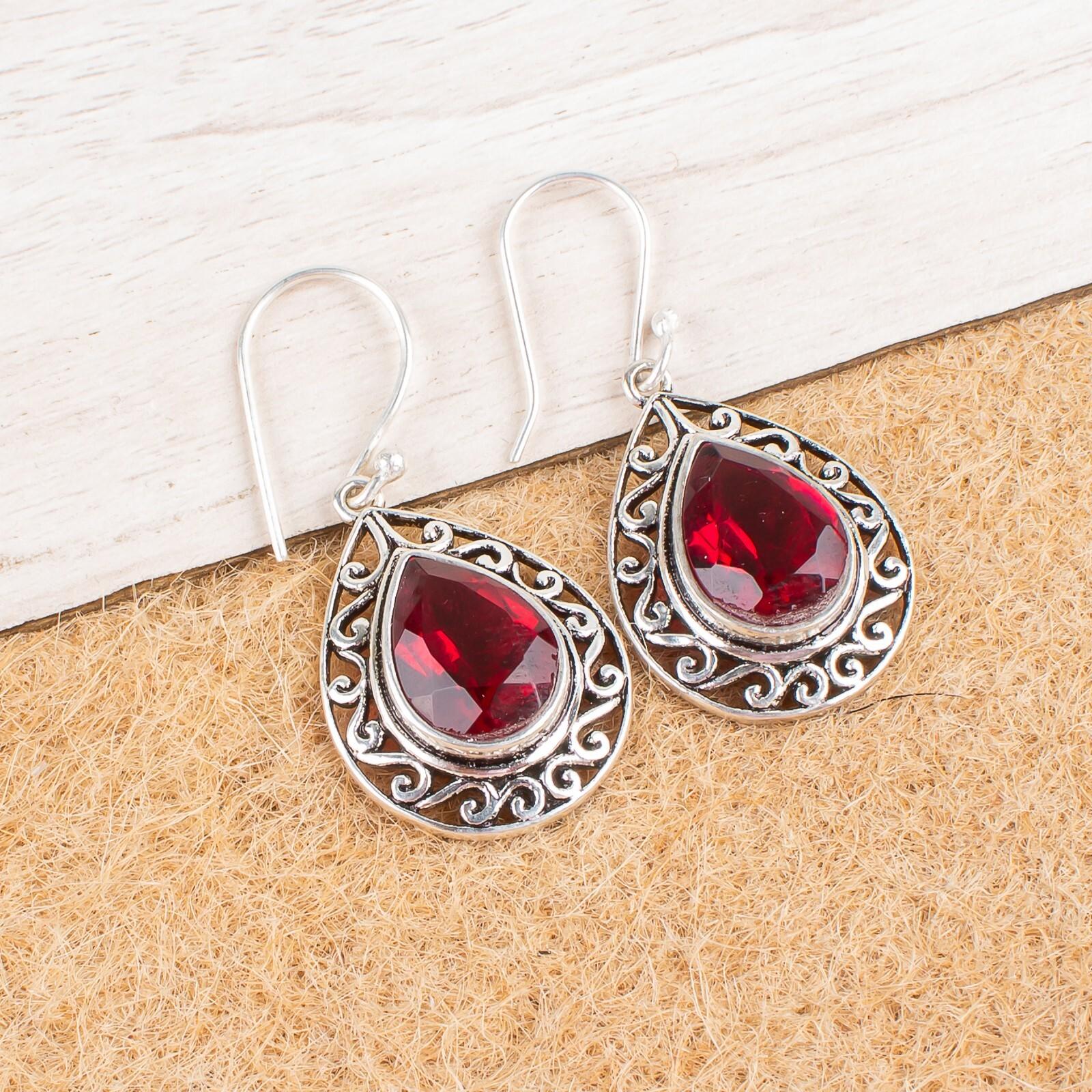Pink Rubellite Gemstone 925 Sterling Silver Jewelry Handmade Drop Earrings 1.72 CE-4-9
Pink Rubellite Gemstone 925 Sterling Silver Jewelry Handmade Drop Earrings 1.72 CE-4-9