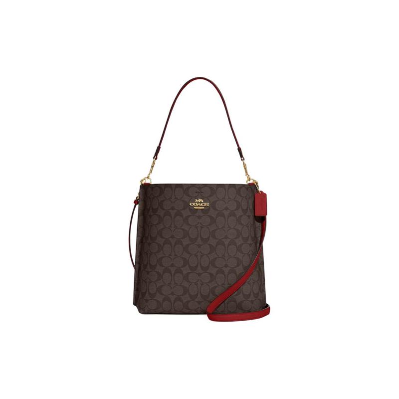 COACH handbag Mollie classic logo print snap closure detachable shoulder strap coated canvas and smooth leather bucket bag hand crossbody shoulder bag коричневий
COACH handbag Mollie classic logo print snap closure detachable shoulder strap coated canvas and smooth leather bucket bag hand crossbody shoulder bag коричневий