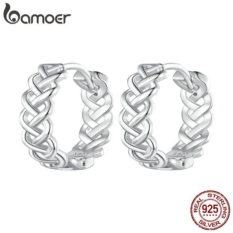 Bamoer 925 Silver Hollowed-out Pattern Ear Buckles InterWeave Twisted Hoop Earrings for Women Fashion Fine Jewelry China Mainland
Bamoer 925 Silver Hollowed-out Pattern Ear Buckles InterWeave Twisted Hoop Earrings for Women Fashion Fine Jewelry China Mainland