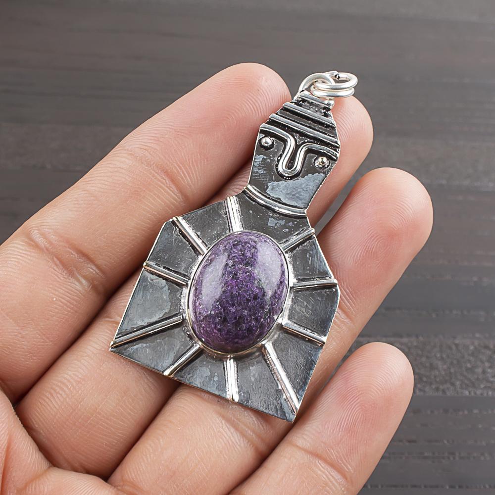 Natural Purpurite Gemstone 925 Sterling Silver Jewelry Designer Pendant 2.2 AJP-1954
Natural Purpurite Gemstone 925 Sterling Silver Jewelry Designer Pendant 2.2 AJP-1954