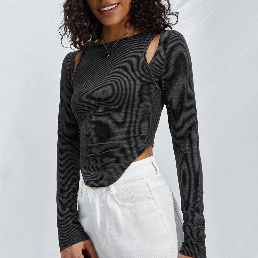 European & American Women s 2024 Irregular Round Neck Long-Sleeve Knit T-Shirt – Sexy Solid Color Fashion Top Extra Large серый
European & American Women s 2024 Irregular Round Neck Long-Sleeve Knit T-Shirt – Sexy Solid Color Fashion Top Extra Large серый