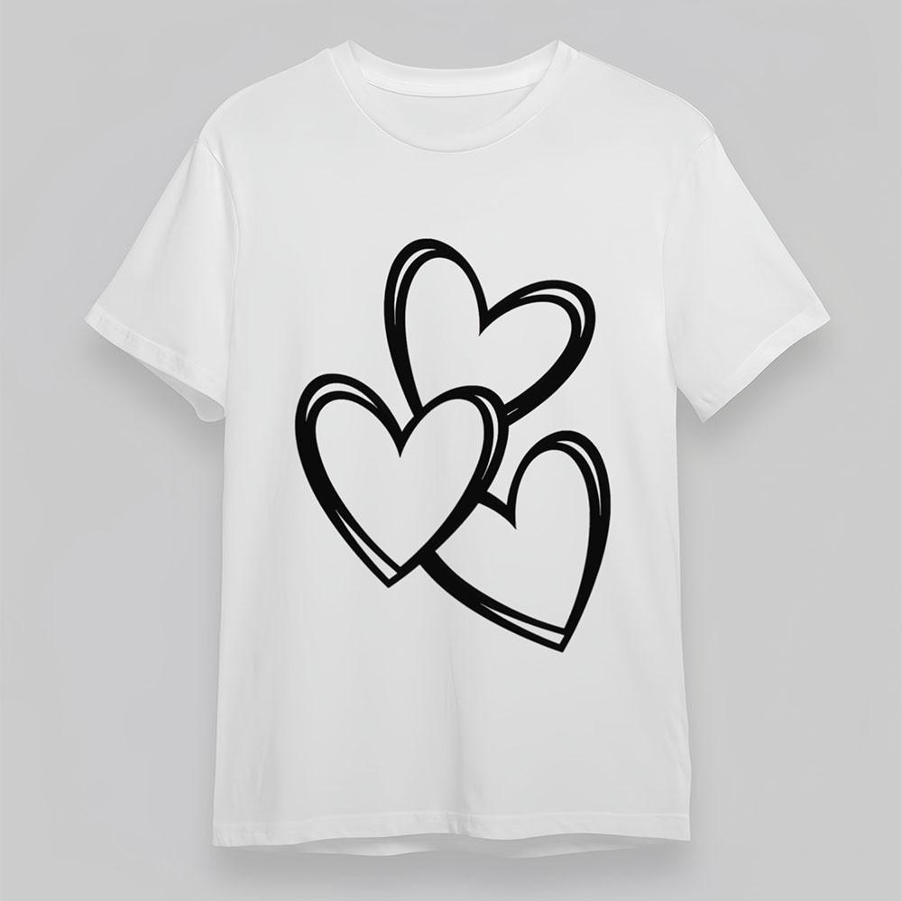 Women s Comfy T-Shirt Black Heart Overlap Tee Short Soft Cotton White Oversize 4XL
Women s Comfy T-Shirt Black Heart Overlap Tee Short Soft Cotton White Oversize 4XL