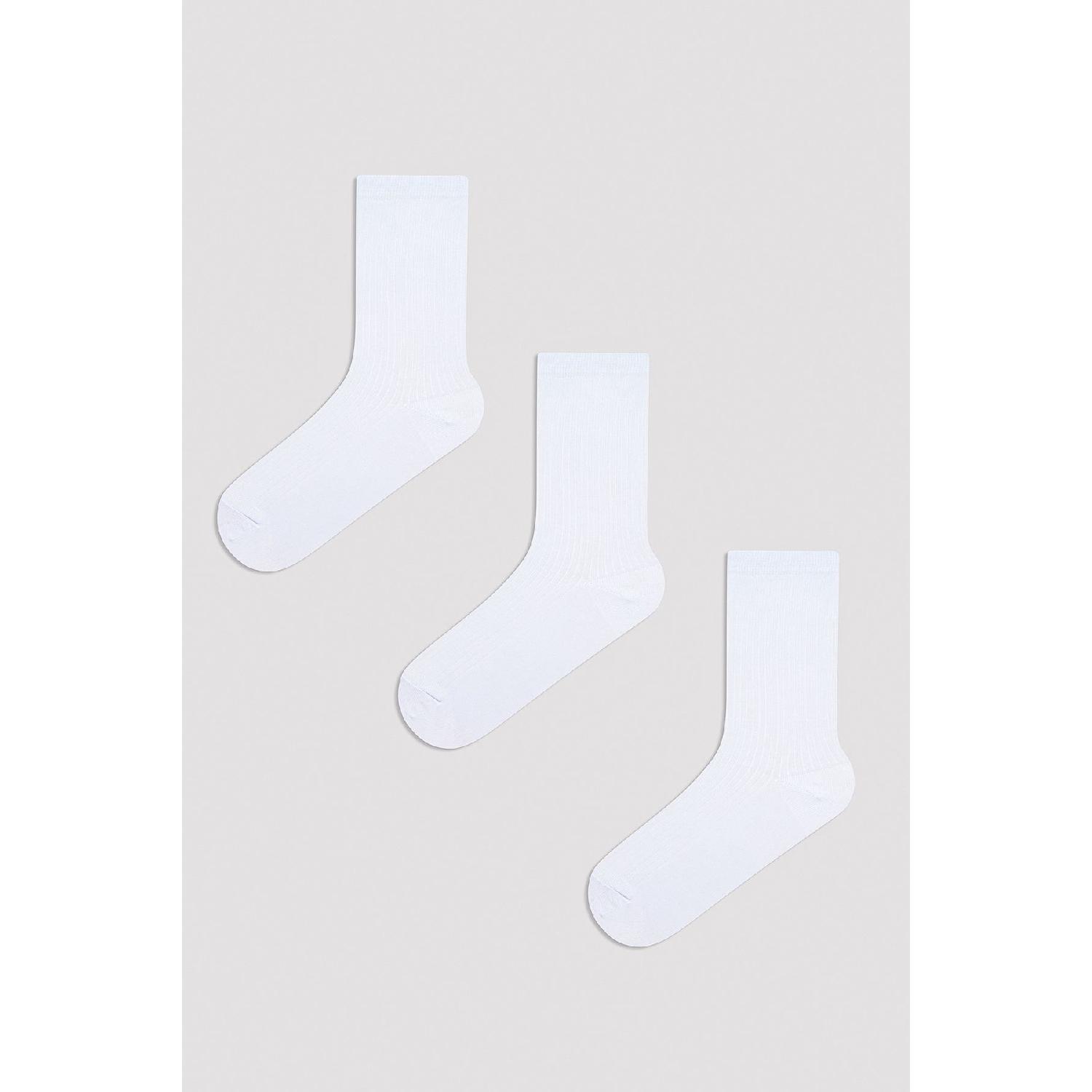 Basic Rib White 3l Socket Socks Standart білий 
Basic Rib White 3l Socket Socks Standart білий