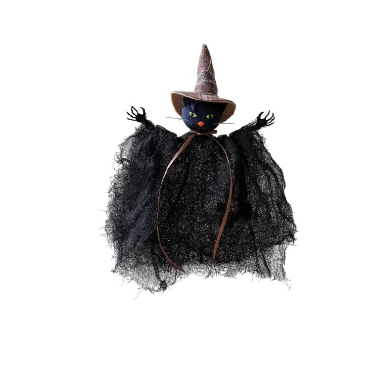 Black Kitten Witch Cloth Hanging Decoration Scary Home Wall Hanging Ornaments For Indoor Garden Bookshelf
Black Kitten Witch Cloth Hanging Decoration Scary Home Wall Hanging Ornaments For Indoor Garden Bookshelf