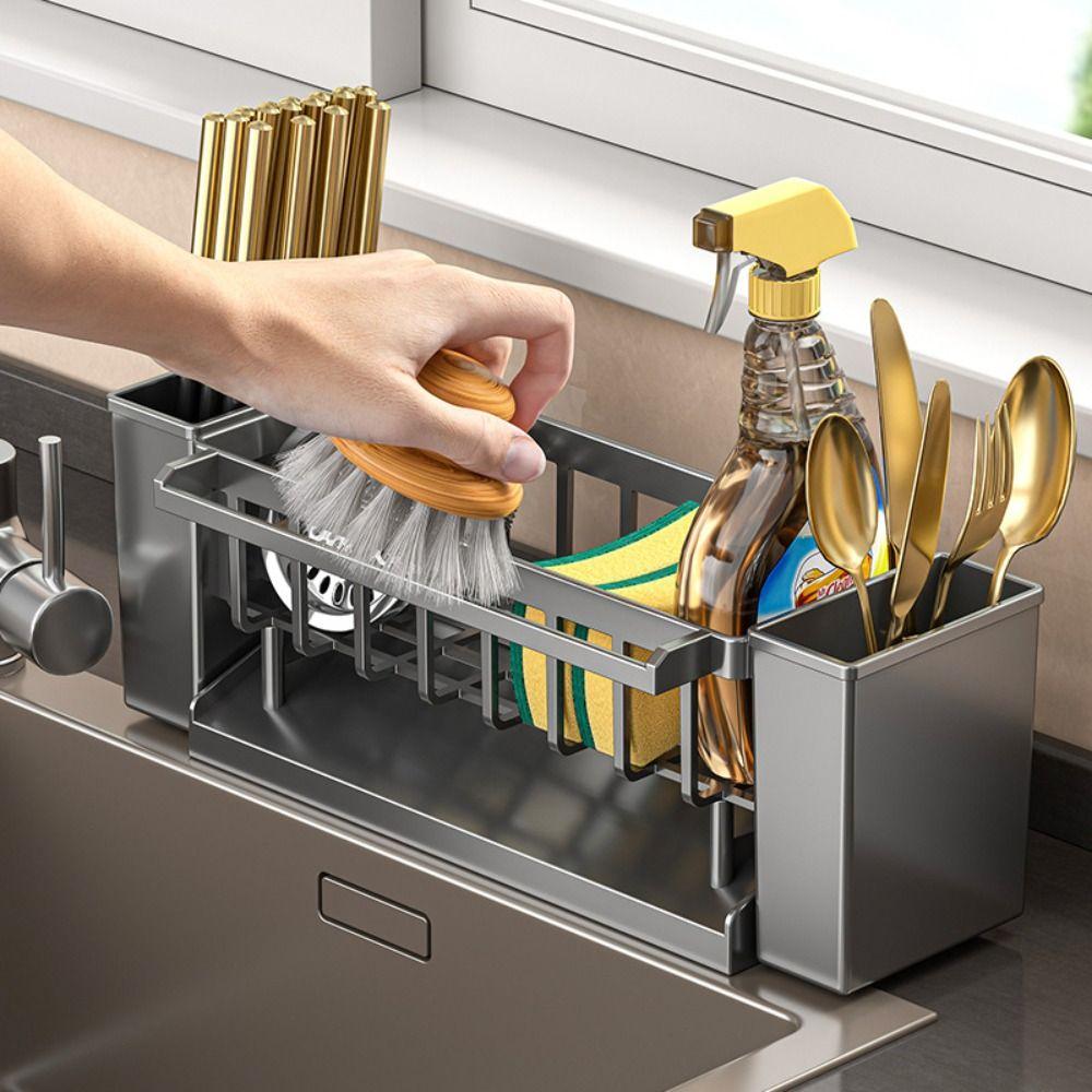 Self-draining Kitchen Sink Rack Rustproof Waterproof Kitchen Sponge Holder Chopsticks Holder Save Space чёрный
Self-draining Kitchen Sink Rack Rustproof Waterproof Kitchen Sponge Holder Chopsticks Holder Save Space чёрный