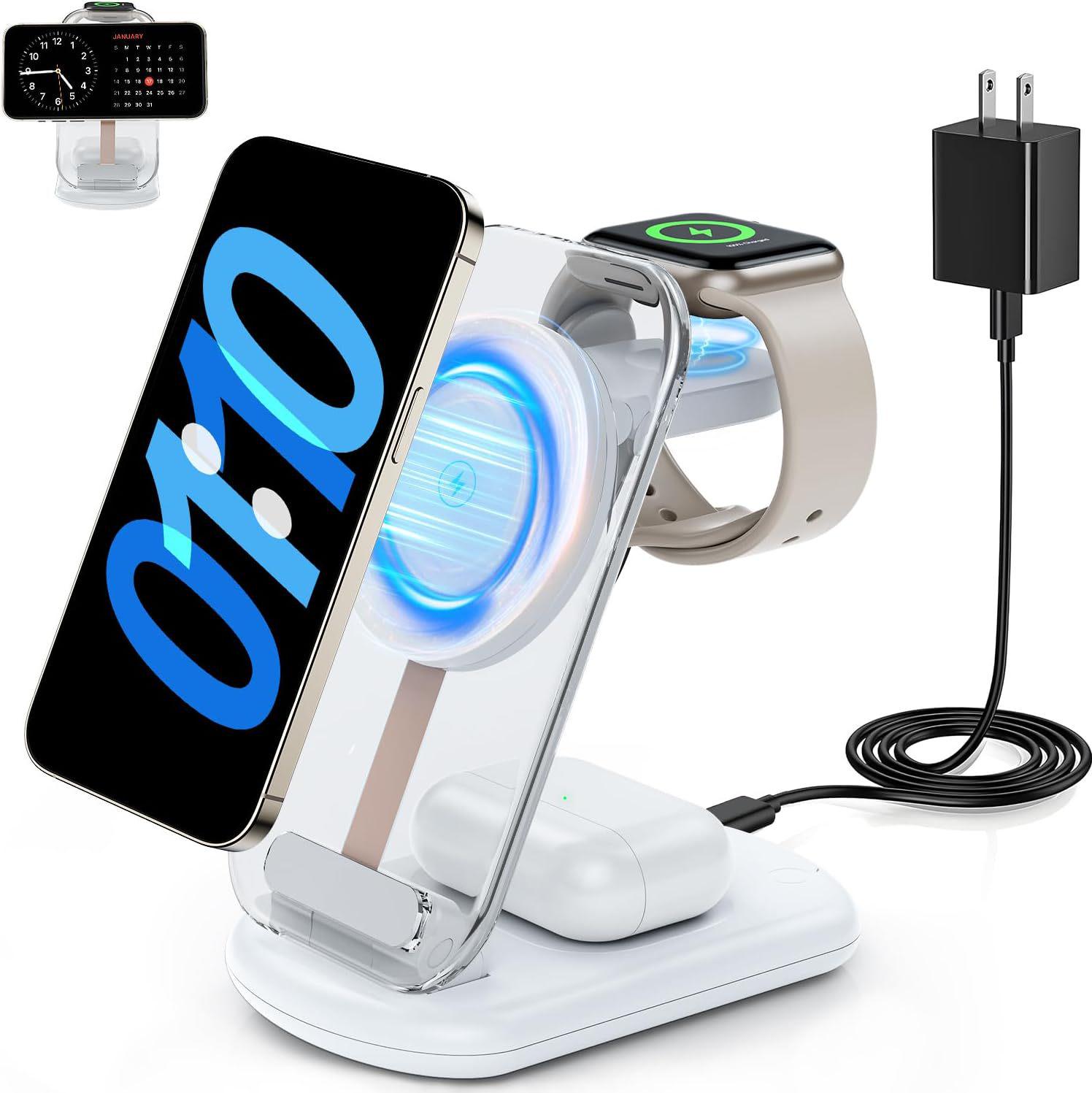 Transparent Foldable 3-in-1 Magnetic Wireless Charger for Apple 15/14/13/12 Phones, Watches, and Earphones. білий
Transparent Foldable 3-in-1 Magnetic Wireless Charger for Apple 15/14/13/12 Phones, Watches, and Earphones. білий