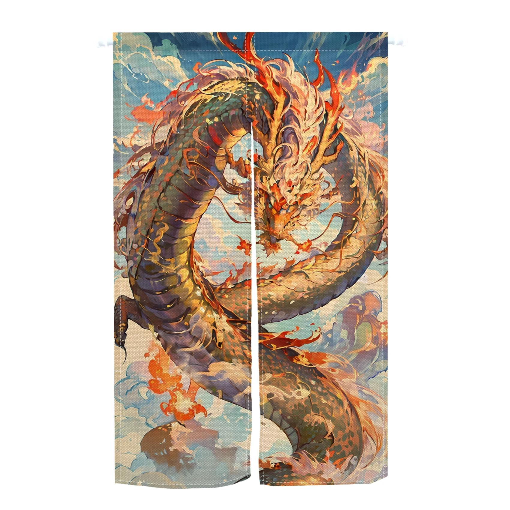 Chinese Dragon Door Curtain Dining Kitchen Art Door Curtain Japan Partition Curtain Drape Doorway Entrance Hanging Half-Curtains 70x120cm
Chinese Dragon Door Curtain Dining Kitchen Art Door Curtain Japan Partition Curtain Drape Doorway Entrance Hanging Half-Curtains 70x120cm