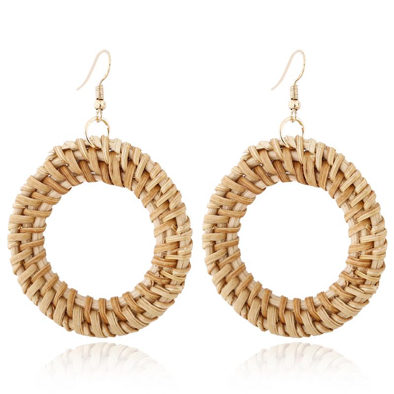Geometric Drop Korean Dangle Earrings For Women Girls Oversize Round Rattan Knit New Style Jewelry Summer Beach Accessories
Geometric Drop Korean Dangle Earrings For Women Girls Oversize Round Rattan Knit New Style Jewelry Summer Beach Accessories