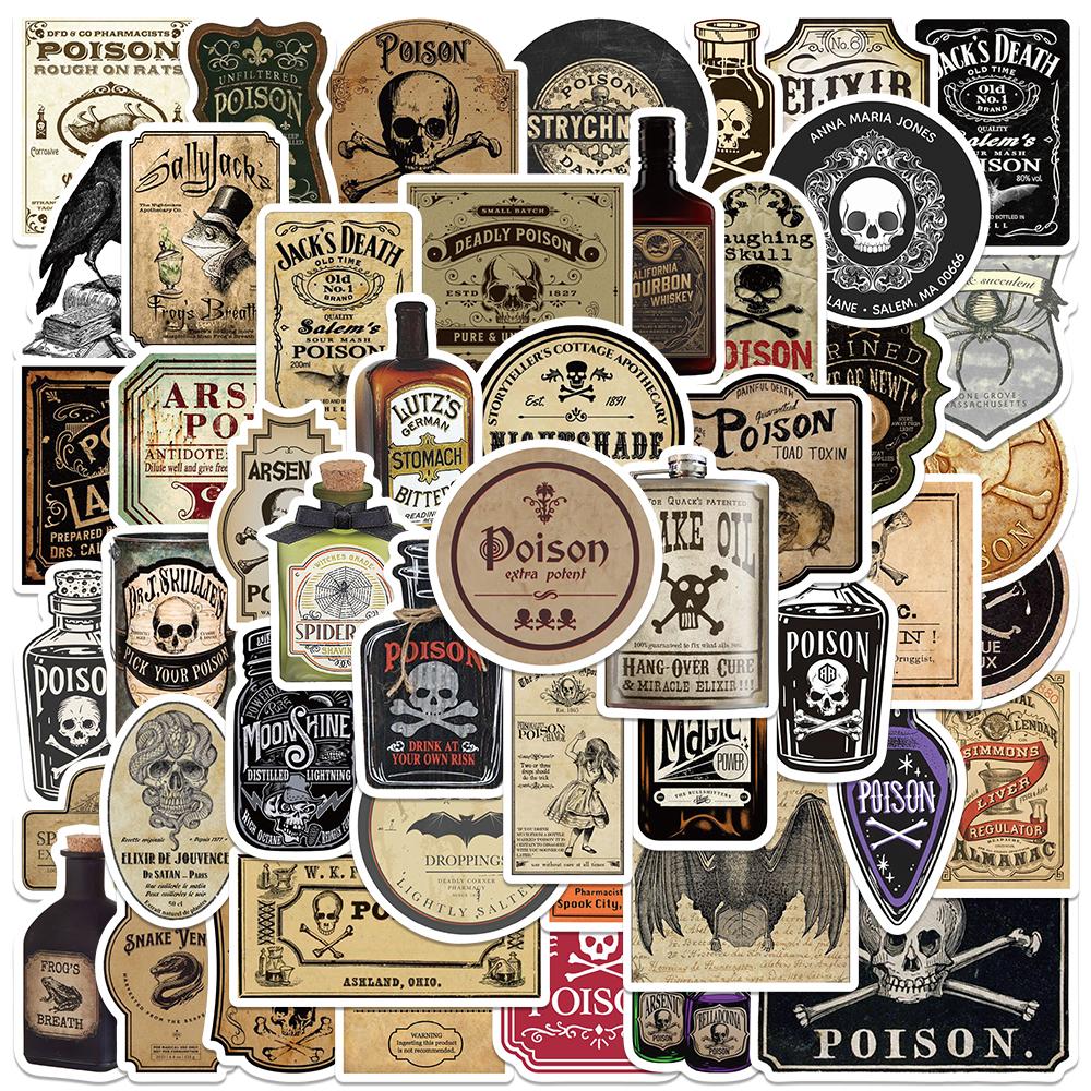 10/50 шт., ретро магические готические наклейки с этикетками для зелий, художественные наклейки с изображением яда, мультяшные наклейки «сделай сам», телефон, ноутбук, багаж, скейтборд, граффити, наклейки
10/50 шт., ретро магические готические наклейки с этикетками для зелий, художественные наклейки с изображением яда, мультяшные наклейки «сделай сам», телефон, ноутбук, багаж, скейтборд, граффити, наклейки