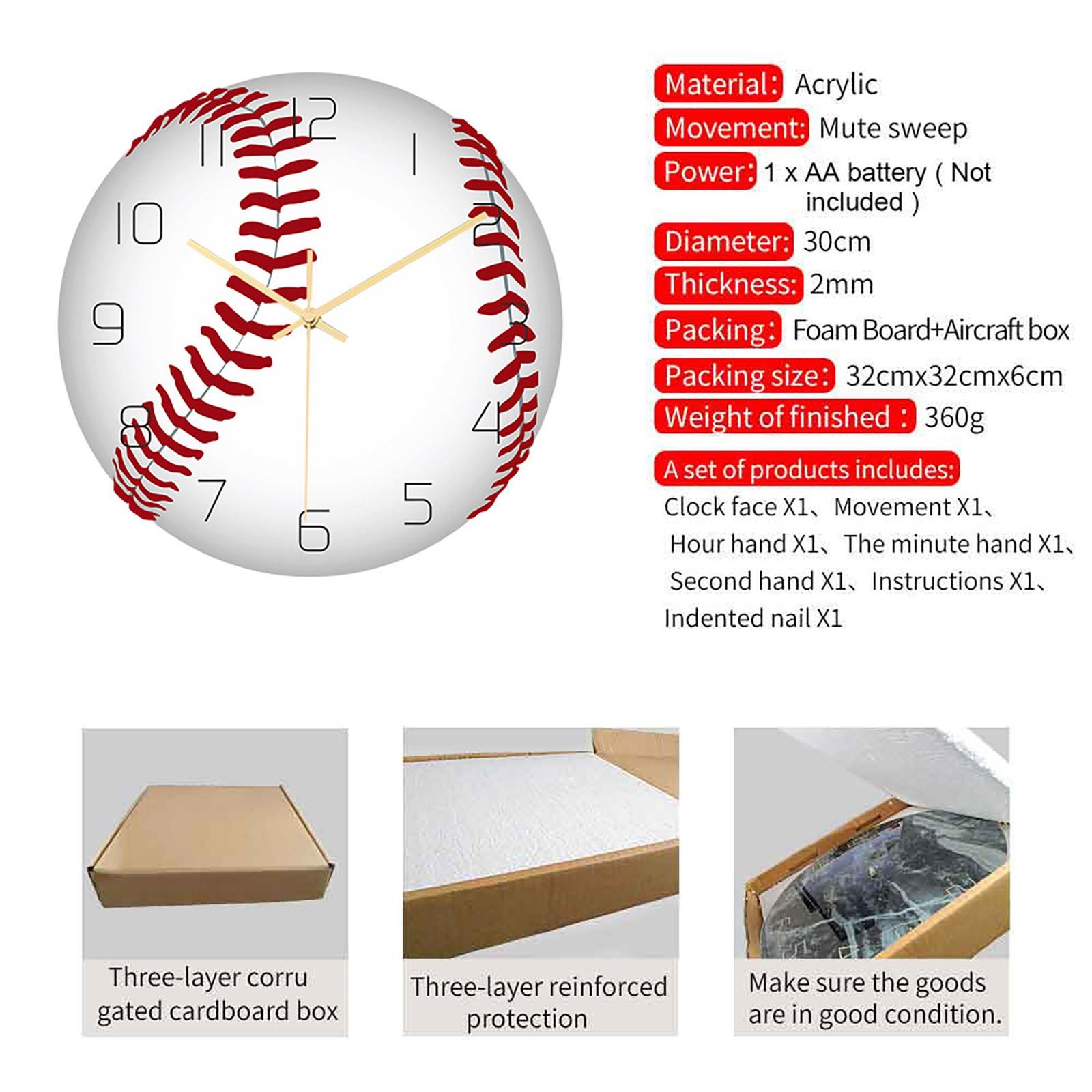 Round Acrylic Wall Clock Tennis Ball Design Silent Movement Battery Operated Modern Home Office Decorative Timepiece One Size
Round Acrylic Wall Clock Tennis Ball Design Silent Movement Battery Operated Modern Home Office Decorative Timepiece One Size