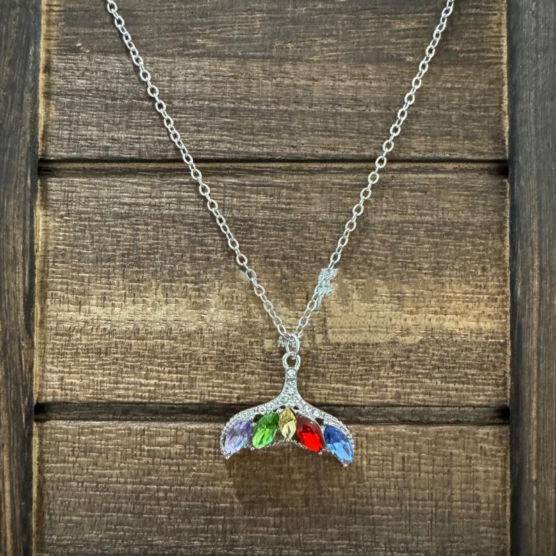 Colored Zircon Fishtail Pendant Necklace Ocean Animal Charms Collars Link Chain New Trendy Fashion Party Zircon
Colored Zircon Fishtail Pendant Necklace Ocean Animal Charms Collars Link Chain New Trendy Fashion Party Zircon