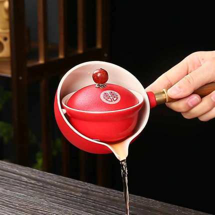 Chinese Style Portable Porcelain Tea Set, Ceramic Pot and Cup Infuser, Teapot Kettle, Double Happiness, Wedding Celebration
Chinese Style Portable Porcelain Tea Set, Ceramic Pot and Cup Infuser, Teapot Kettle, Double Happiness, Wedding Celebration