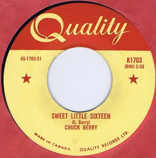 7inch Record CHUCK BERRY Sweet Little Sixteen K1703 Quality 1958 Canada Rock Used
7inch Record CHUCK BERRY Sweet Little Sixteen K1703 Quality 1958 Canada Rock Used