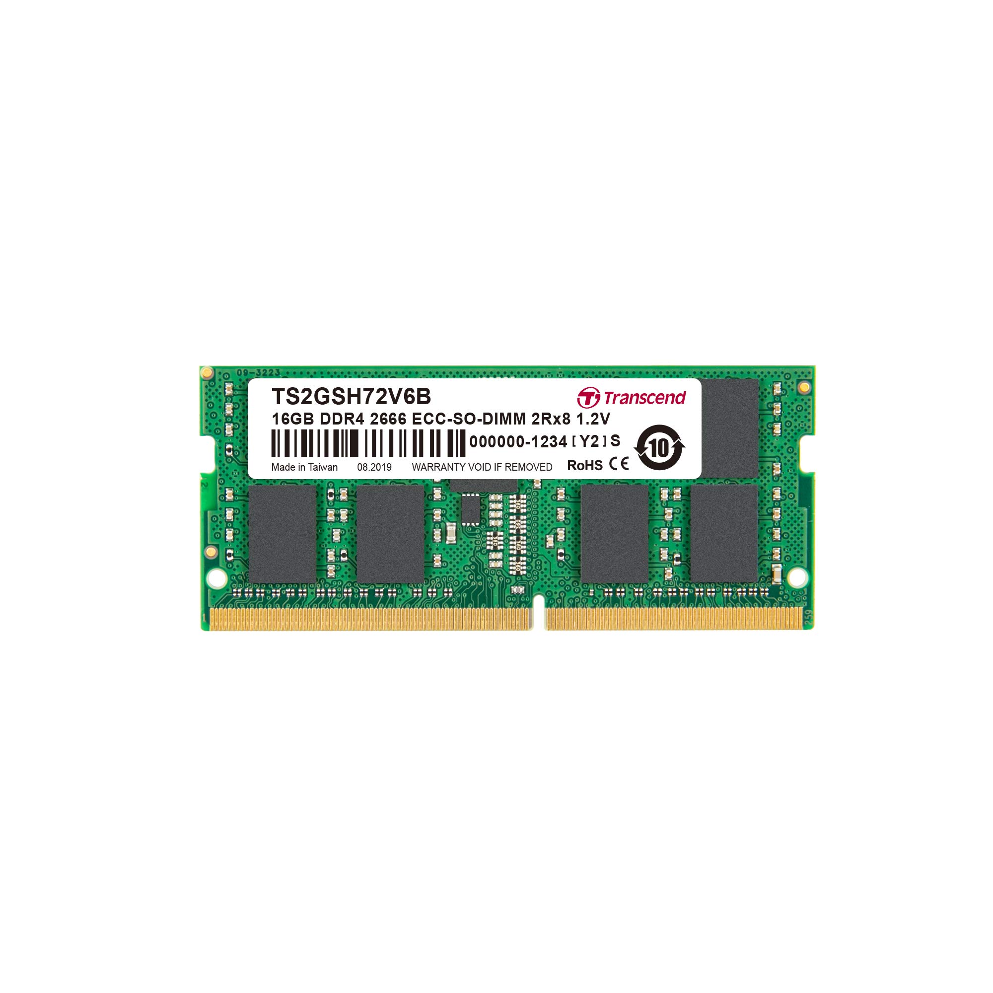 Transcend For Use Samsung DRAM ECC 2Rx8 16GB 3 Year Warranty TS2GSH72V6B Business/Industrial DDR4-2666 SO-DIMM 1.2V
Transcend For Use Samsung DRAM ECC 2Rx8 16GB 3 Year Warranty TS2GSH72V6B Business/Industrial DDR4-2666 SO-DIMM 1.2V