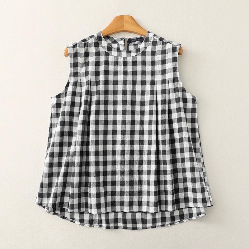 ZANZEA Женские летние повседневные безрукавные топы-жилеты с клетчатым принтом 3XL чёрный
ZANZEA Женские летние повседневные безрукавные топы-жилеты с клетчатым принтом 3XL чёрный