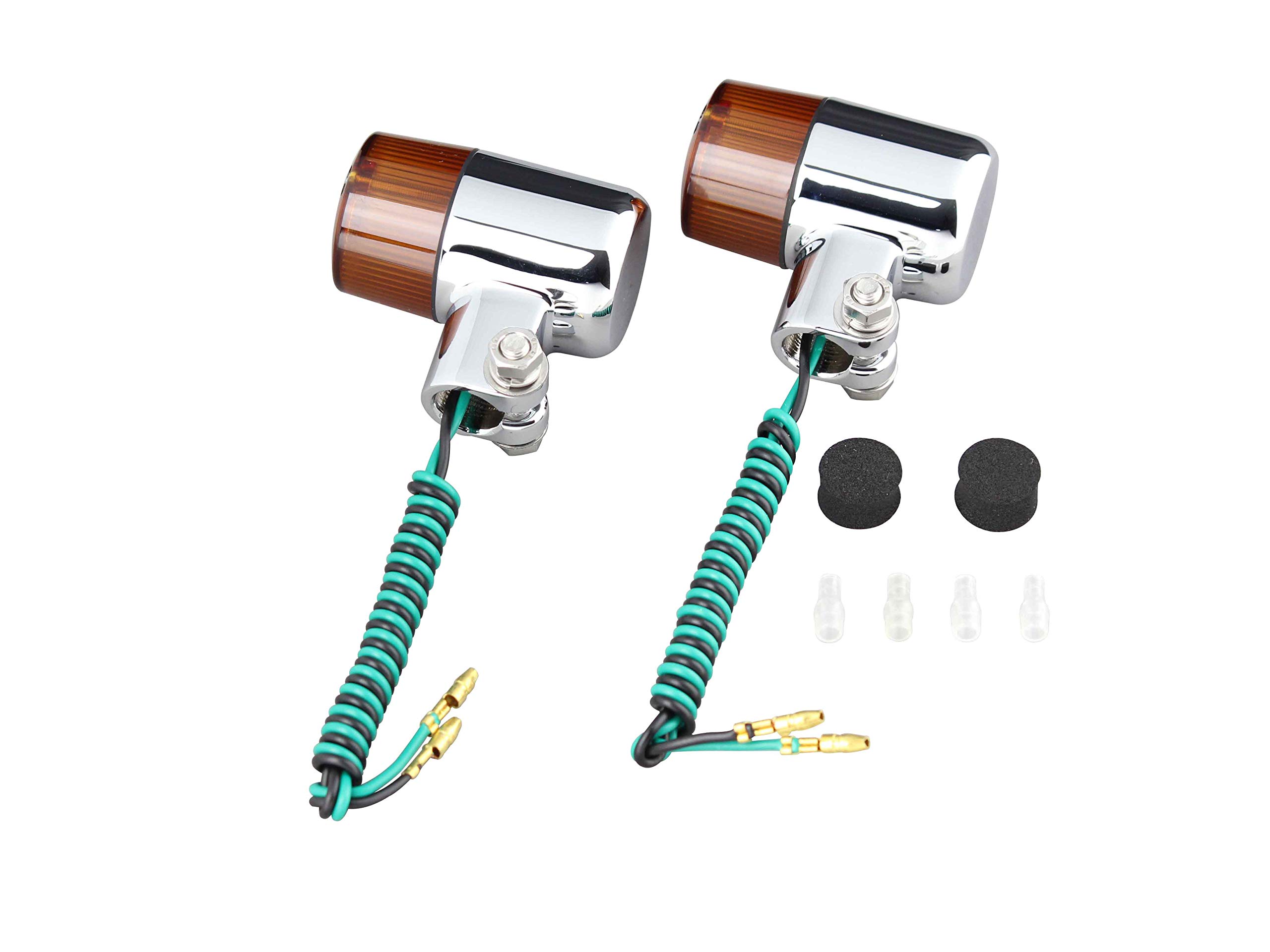 POSH FAITH Motorcycle Accessories 71 Type Turn Signal for Single Chrome Lens 093091 Bulbs, Body/Orange
POSH FAITH Motorcycle Accessories 71 Type Turn Signal for Single Chrome Lens 093091 Bulbs, Body/Orange