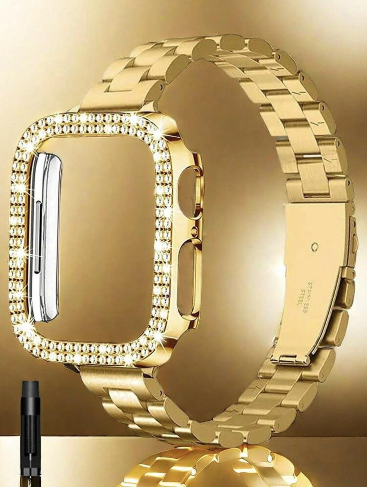 Премиальный Bling stastainless steel Чехол-бампер для ремешка Apple Watch Серия 11/10/9/8/7/6 38мм 40мм 41мм 42мм 44мм 45мм 46мм 38mm золотой
Премиальный Bling stastainless steel Чехол-бампер для ремешка Apple Watch Серия 11/10/9/8/7/6 38мм 40мм 41мм 42мм 44мм 45мм 46мм 38mm золотой