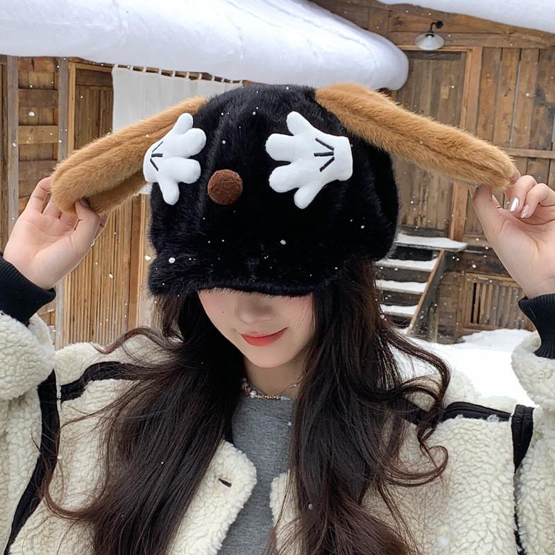 Plush Dog Ears Beanie Hat For Winter Warmth And Wind Protection For Girls чорний
Plush Dog Ears Beanie Hat For Winter Warmth And Wind Protection For Girls чорний