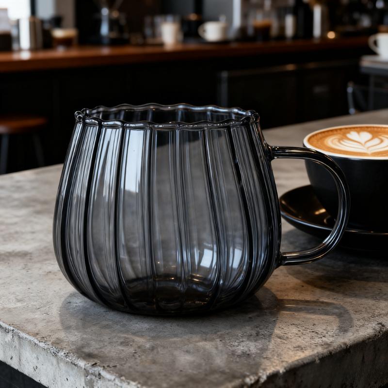 JUSTINLAU 400ml High Borosilicate Glass Cups Creative Striped Mug Pumpkin Cup Breakfast Milk Glass Water Cup Teacup Home Office 400ML сірий колір
JUSTINLAU 400ml High Borosilicate Glass Cups Creative Striped Mug Pumpkin Cup Breakfast Milk Glass Water Cup Teacup Home Office 400ML сірий колір