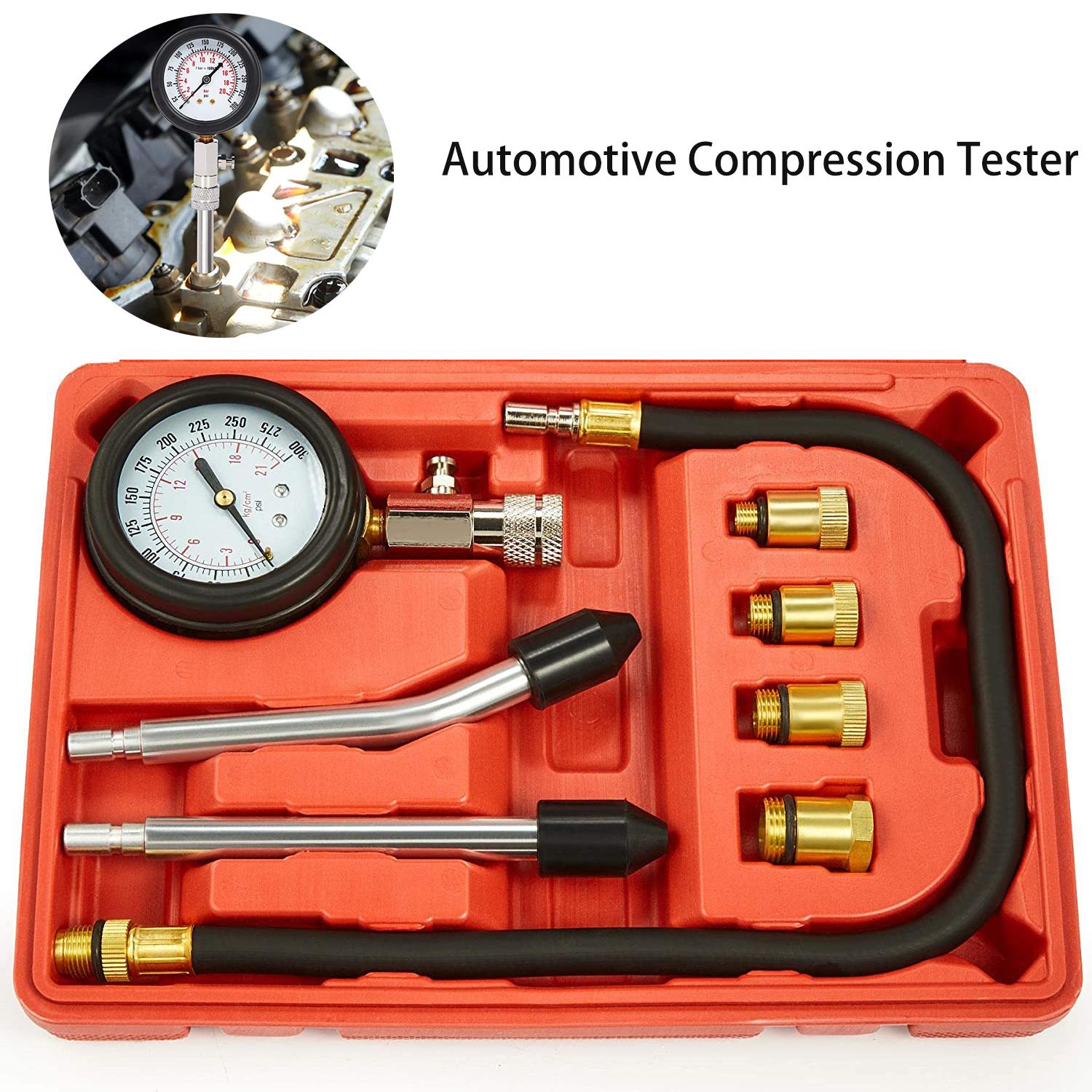 Compression Tester Kit 0-300 PSI Petrol Gas Engine Cylinder Pressure Gauge Automotive Tool for Motorcycle Car Truck
Compression Tester Kit 0-300 PSI Petrol Gas Engine Cylinder Pressure Gauge Automotive Tool for Motorcycle Car Truck