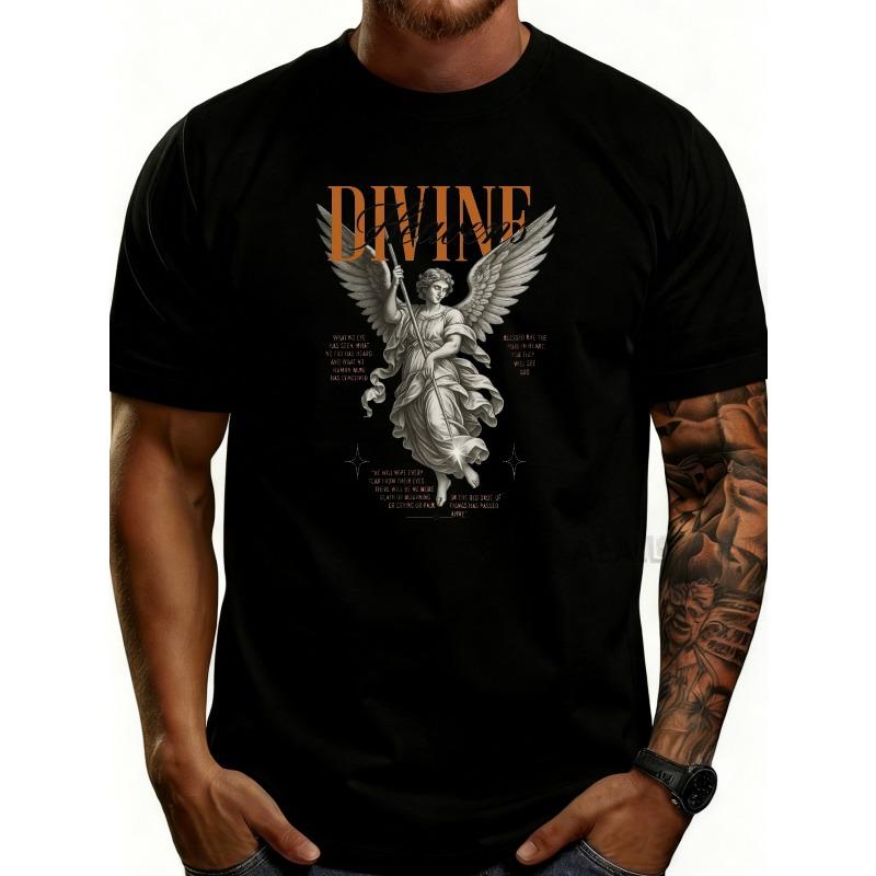 European sizes Classic Style Men s T-Shirt Divine Angel Design Summer Wear Gift for Him L чёрный
European sizes Classic Style Men s T-Shirt Divine Angel Design Summer Wear Gift for Him L чёрный