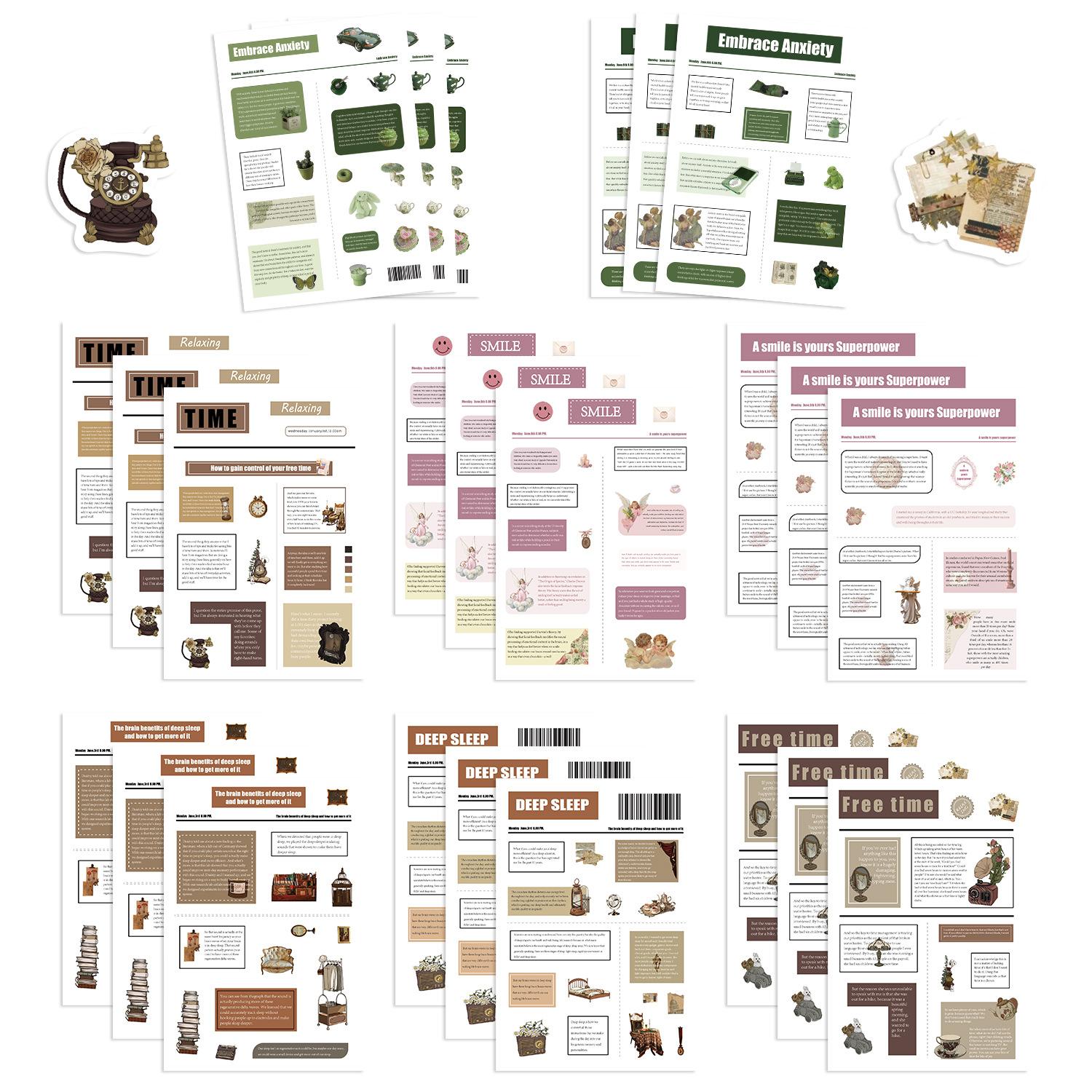 8 стилей наклеек серии «Ретро-газета» Водонепроницаемые наклейки для дневника, ручного учета, наклейки для карточек Gu, DIY декоративные наклейки, наклейки Ins
8 стилей наклеек серии «Ретро-газета» Водонепроницаемые наклейки для дневника, ручного учета, наклейки для карточек Gu, DIY декоративные наклейки, наклейки Ins