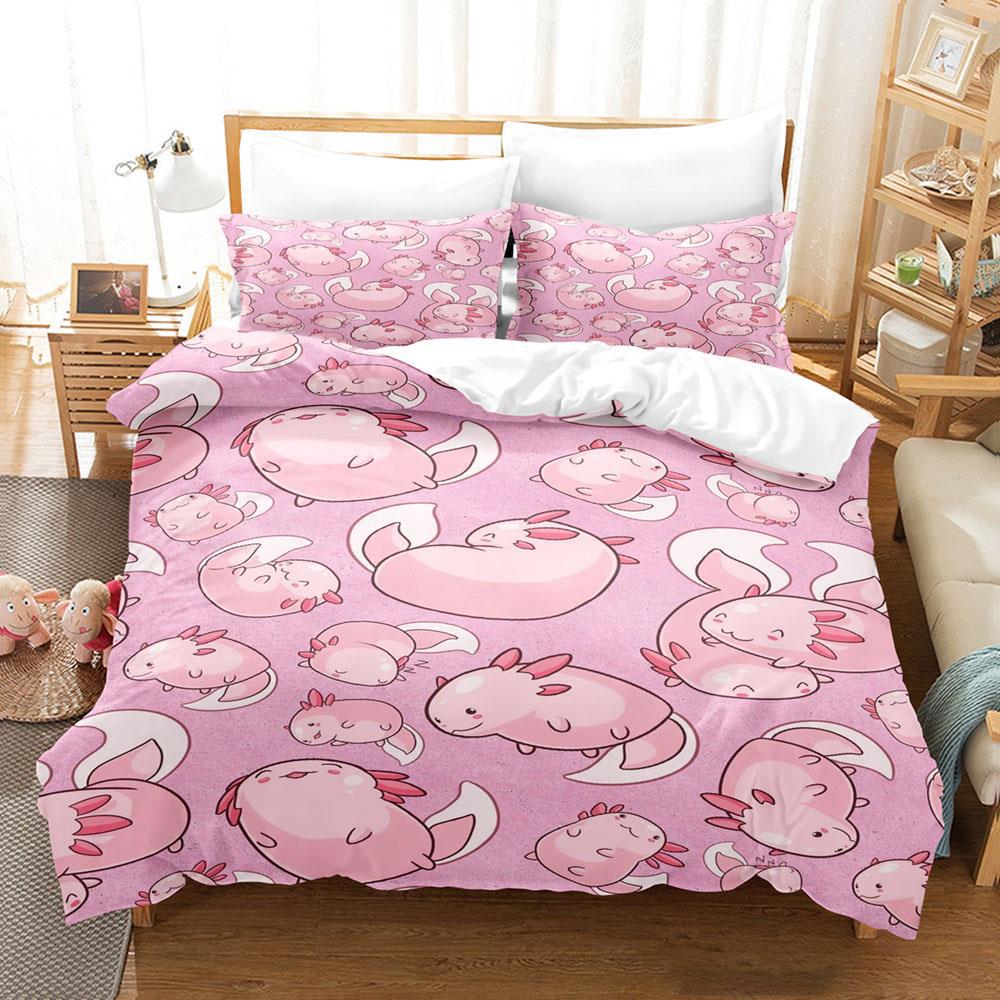 2023 Kawaii Animal Axolotl Bedding Set Single Twin Full Queen King Size Bed Set Aldult Kid Bedroom Duvetcover Set 135x200cm
2023 Kawaii Animal Axolotl Bedding Set Single Twin Full Queen King Size Bed Set Aldult Kid Bedroom Duvetcover Set 135x200cm