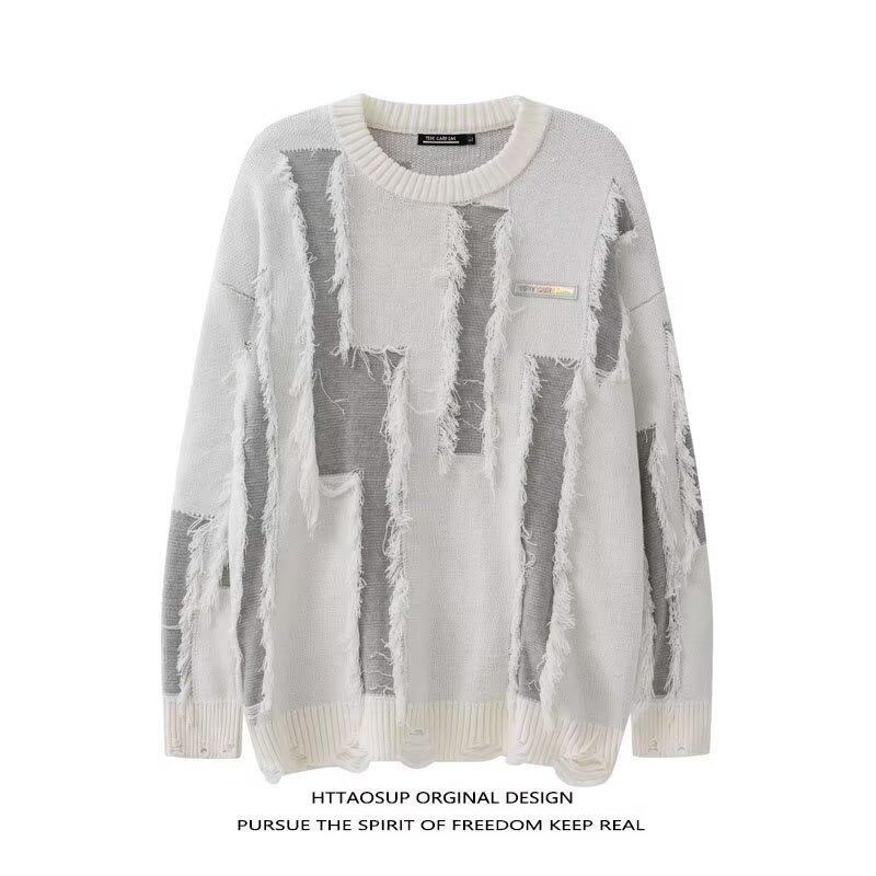 Youthful Retro Distressed Knitwear Sweater - Round Neck Casual Pullover, Long Sleeve, Winter Trend. Medium білий
Youthful Retro Distressed Knitwear Sweater - Round Neck Casual Pullover, Long Sleeve, Winter Trend. Medium білий