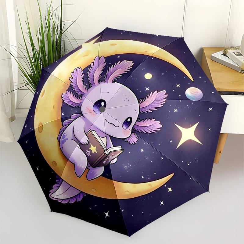 1pc Axolotl Reading on the Moon Umbrella with Plastic Handle,Suitable for All Seasons Home Travel Outdoor UmbrellaB1888
1pc Axolotl Reading on the Moon Umbrella with Plastic Handle,Suitable for All Seasons Home Travel Outdoor UmbrellaB1888