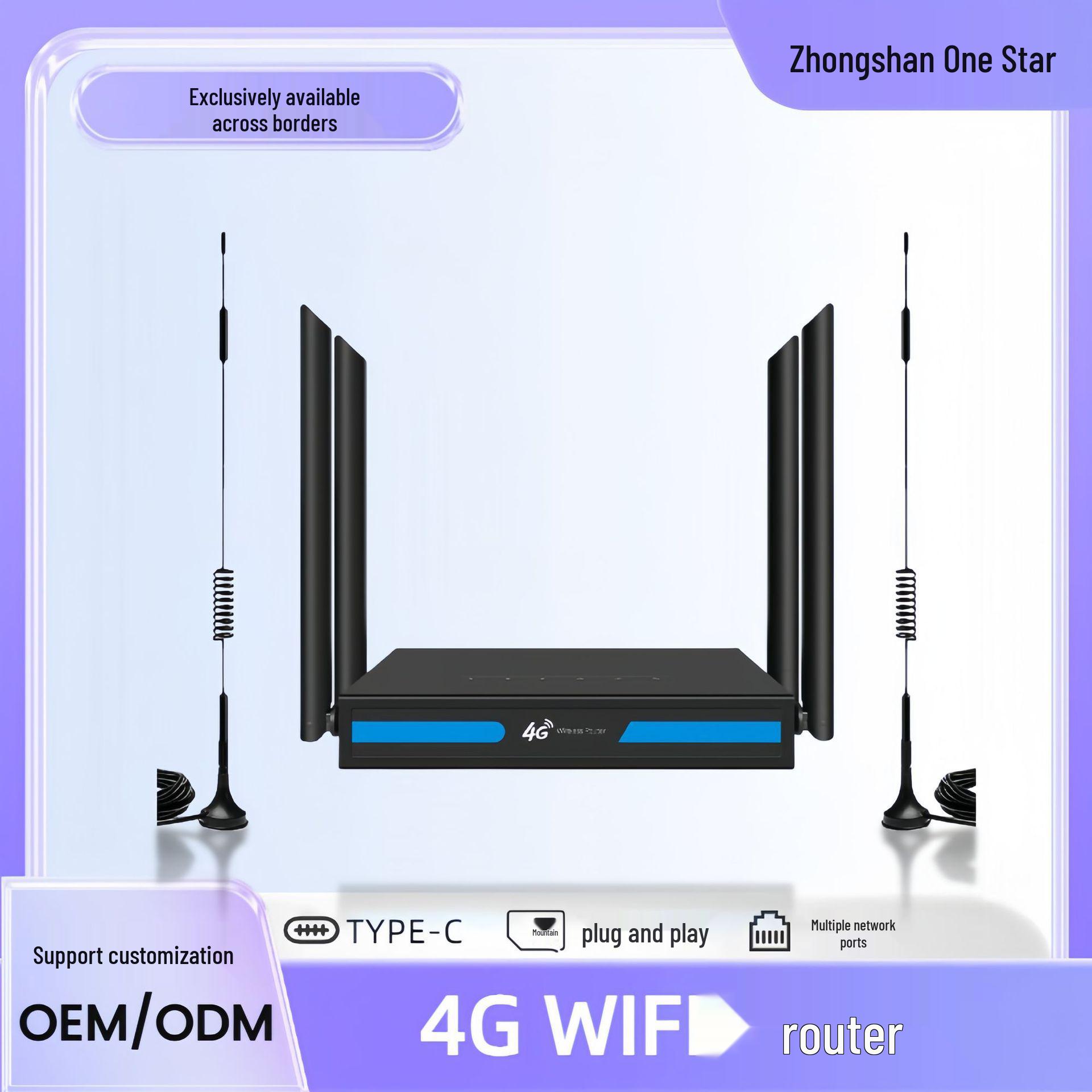 4G Six-Antenna Metal Shell Wireless Plug-in Router ED126 (UK/France/Austria) EU Power Supply
4G Six-Antenna Metal Shell Wireless Plug-in Router ED126 (UK/France/Austria) EU Power Supply