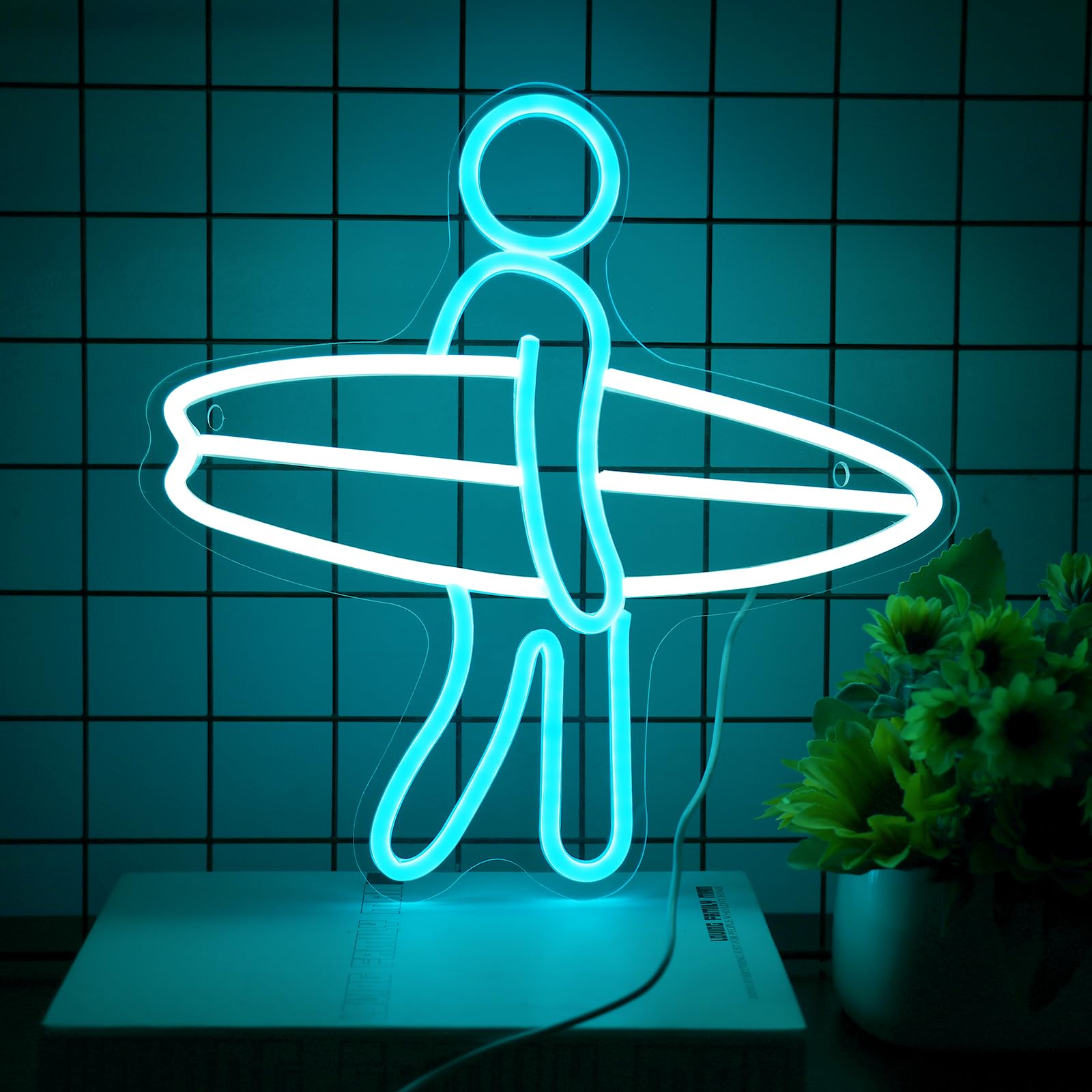 Surfboard Neon Sign Dimmable LED Signs Surfer Signs for Kids Boys Room Man Cave Beach Neon Wall Lights Decor
Surfboard Neon Sign Dimmable LED Signs Surfer Signs for Kids Boys Room Man Cave Beach Neon Wall Lights Decor
