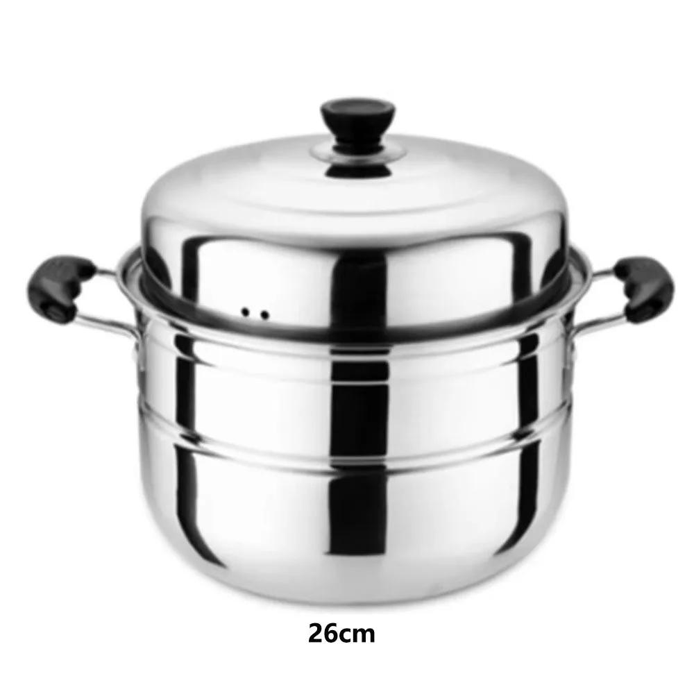 Multipurpose 2 Layer Steamer Pot with Steam Rack Thickened Stainless Steel Cookware Double Boiler Soup Steaming Pot
Multipurpose 2 Layer Steamer Pot with Steam Rack Thickened Stainless Steel Cookware Double Boiler Soup Steaming Pot