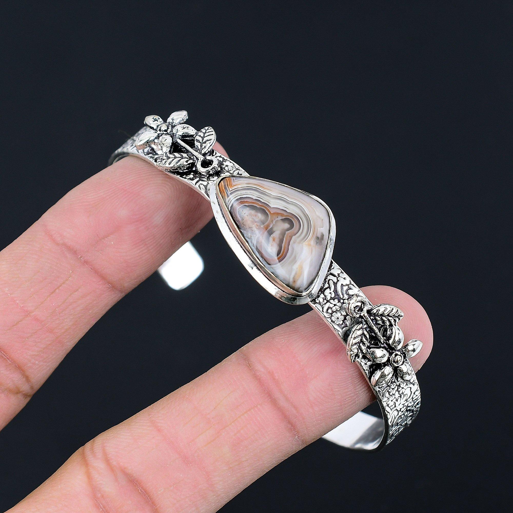 Trillion Crazy Lace Agate Gemstone Sister Flower Bangle Jewelry Sterling Silver Adjustable
Trillion Crazy Lace Agate Gemstone Sister Flower Bangle Jewelry Sterling Silver Adjustable
