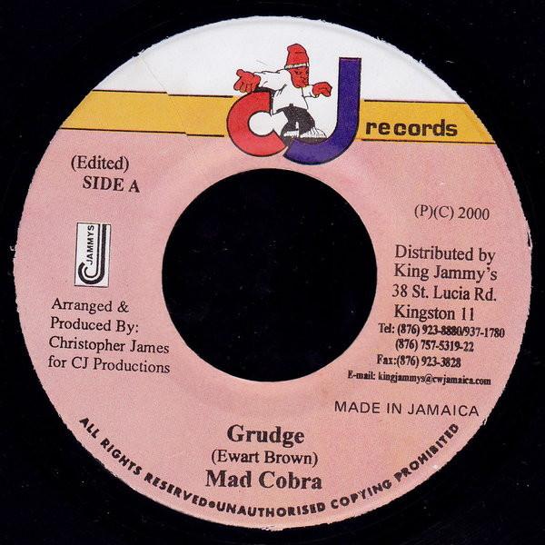 7inch Record MAD COBRA - Grudge NONE CJ Records 2000 Jamaica Reggae, Ska & Dub Used
7inch Record MAD COBRA - Grudge NONE CJ Records 2000 Jamaica Reggae, Ska & Dub Used