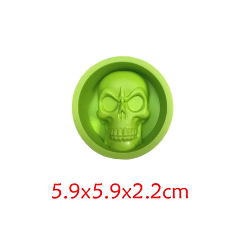 Mini 3D Skull Cake Mold Silicone DIY Chocolate Candy Molds Halloween Party Cake Decoration Mold Pastry Baking Decoration Tools зелений
Mini 3D Skull Cake Mold Silicone DIY Chocolate Candy Molds Halloween Party Cake Decoration Mold Pastry Baking Decoration Tools зелений