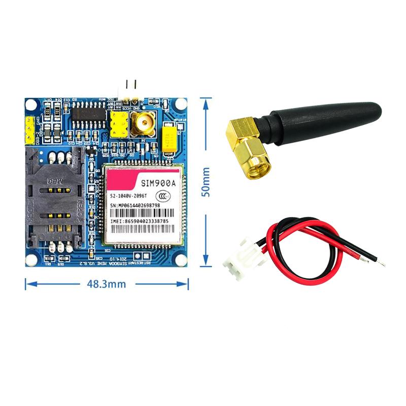 SIM900A SIM900 MINI V4.0 Wireless Data Transmission Module GSM GPRS Board Kit w/Antenna C83
SIM900A SIM900 MINI V4.0 Wireless Data Transmission Module GSM GPRS Board Kit w/Antenna C83