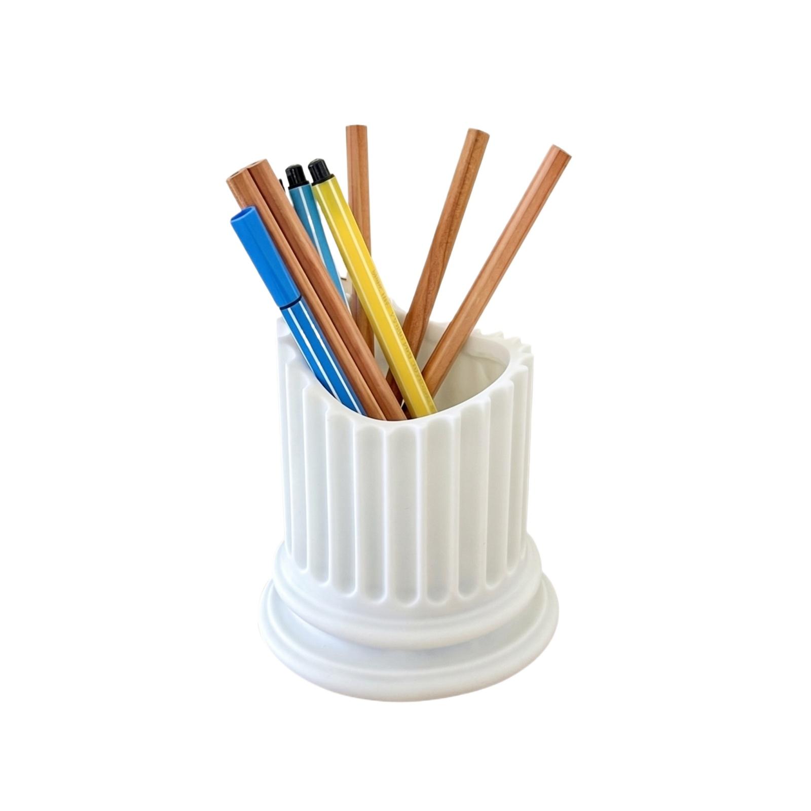 Creative Roman Column Pen Holder Decorative Resin Sculpture Home Office Desk Organizer Artistic Design for Stylish Workspace Accessories one size білий
Creative Roman Column Pen Holder Decorative Resin Sculpture Home Office Desk Organizer Artistic Design for Stylish Workspace Accessories one size білий