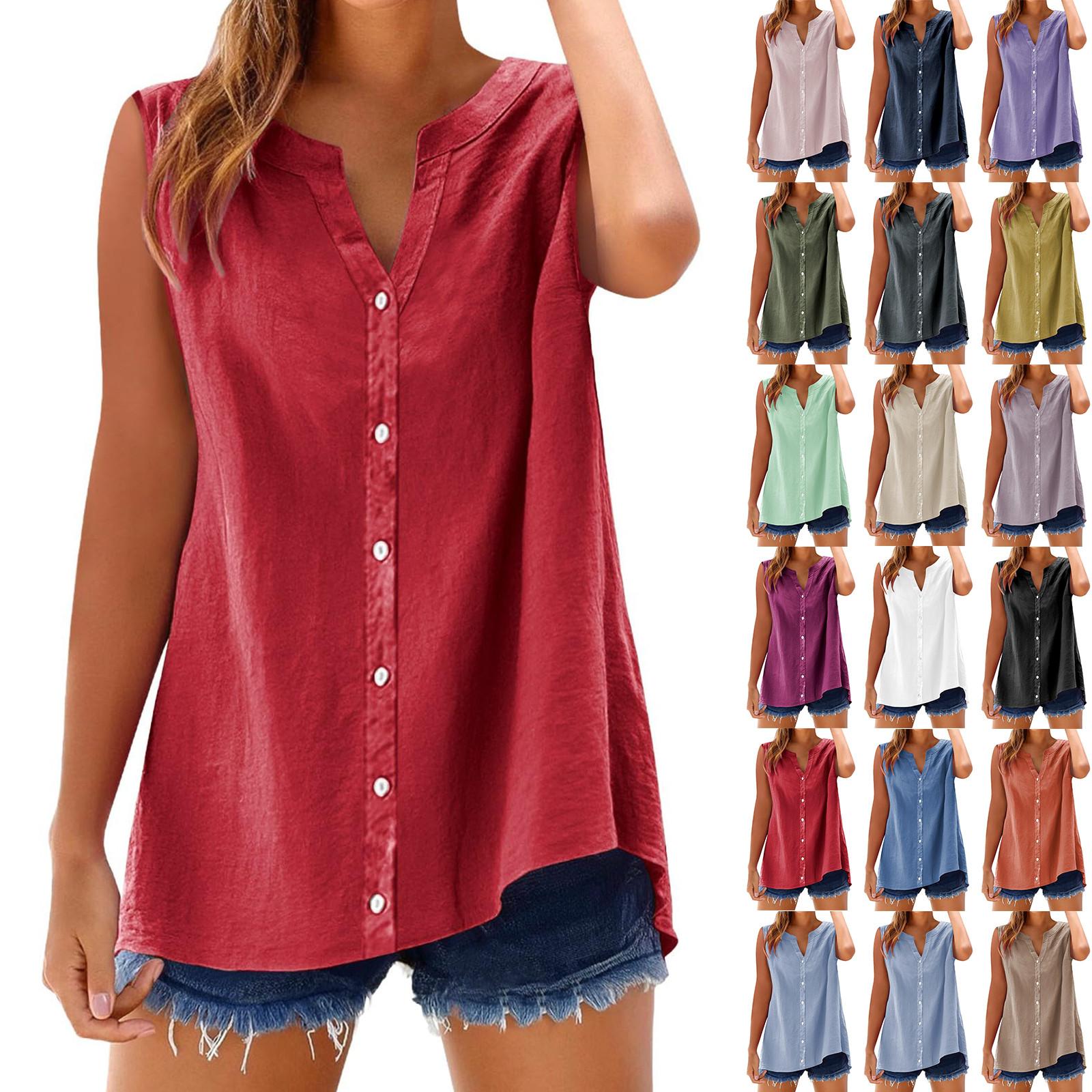 Women s Fashion Solid Color Casual Sleeveless Cardigan Button Loose Cotton Linen Shirt Top XXXXL
Women s Fashion Solid Color Casual Sleeveless Cardigan Button Loose Cotton Linen Shirt Top XXXXL
