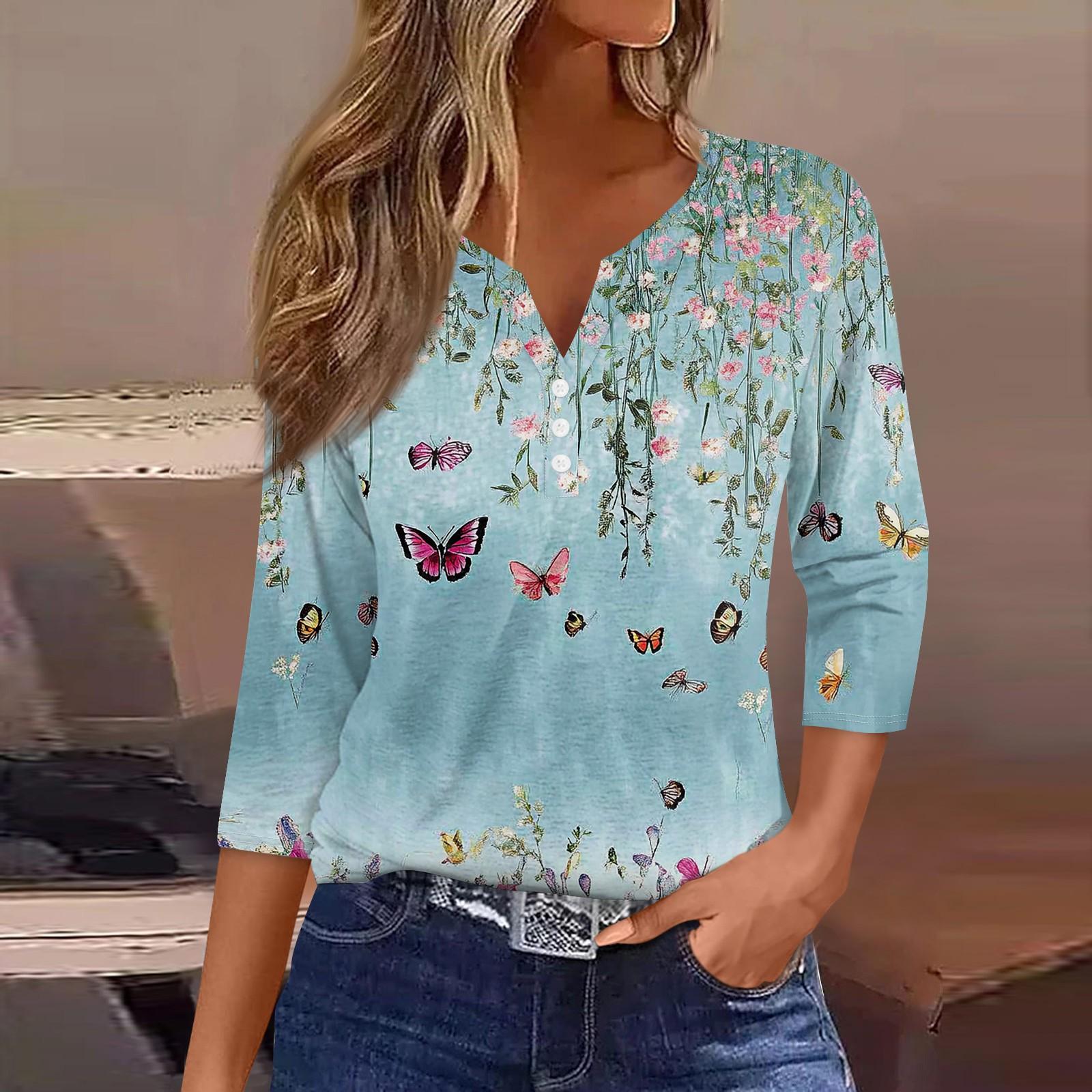 Жен. Футболка Футболка С принтом Пуговицы Рукав 3/4Ежедневно Выходные Мода Классический Топ с v-образным вырезом Обычный XXL
Жен. Футболка Футболка С принтом Пуговицы Рукав 3/4Ежедневно Выходные Мода Классический Топ с v-образным вырезом Обычный XXL