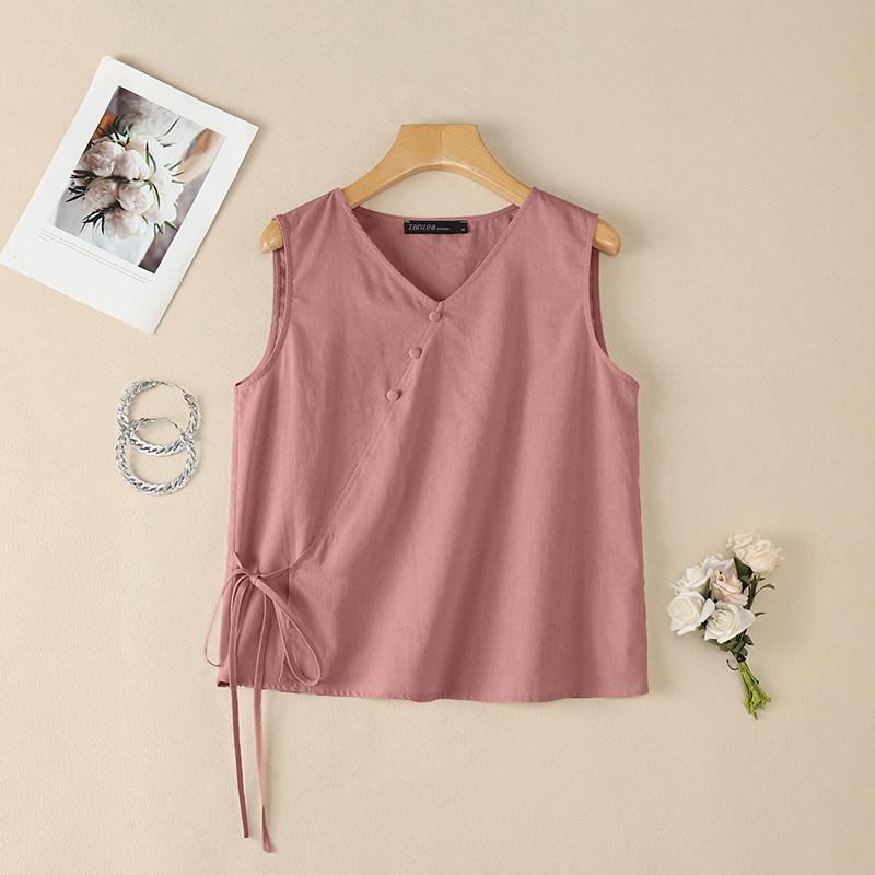 ZANZEA Women Summer V-Neck Loose Casual Sleeveless Vest Tops 5XL рожевий
ZANZEA Women Summer V-Neck Loose Casual Sleeveless Vest Tops 5XL рожевий
