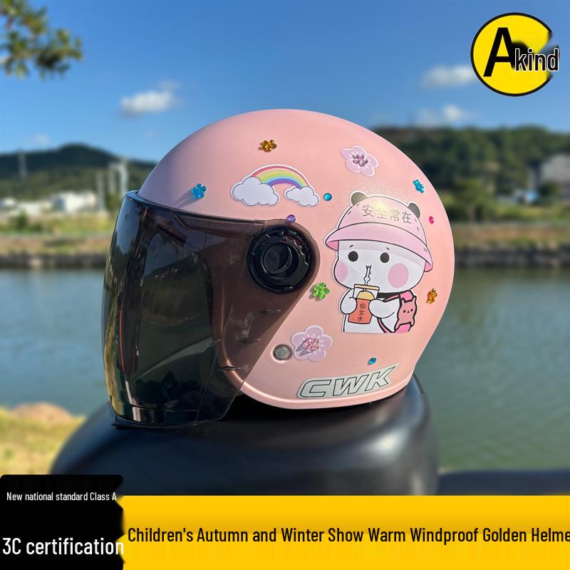 3C Certified Cute Panda Safety Helmet for Girls Aged 1-12 - Electric Scooter Riding Fall Protection 1-4 years old with Fairy Bear Gem Stickers
3C Certified Cute Panda Safety Helmet for Girls Aged 1-12 - Electric Scooter Riding Fall Protection 1-4 years old with Fairy Bear Gem Stickers