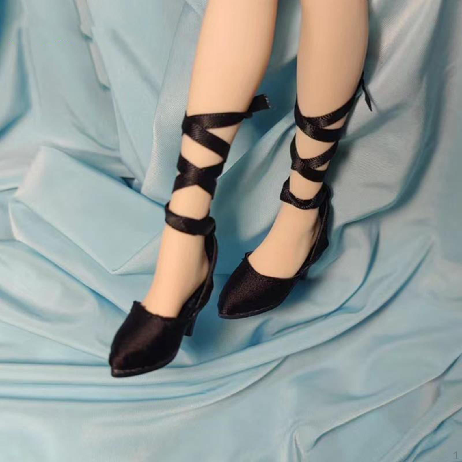 High Heel Shoes Ankle Strap Heels Tie Lace up for 1/6 Female Doll чорний
High Heel Shoes Ankle Strap Heels Tie Lace up for 1/6 Female Doll чорний