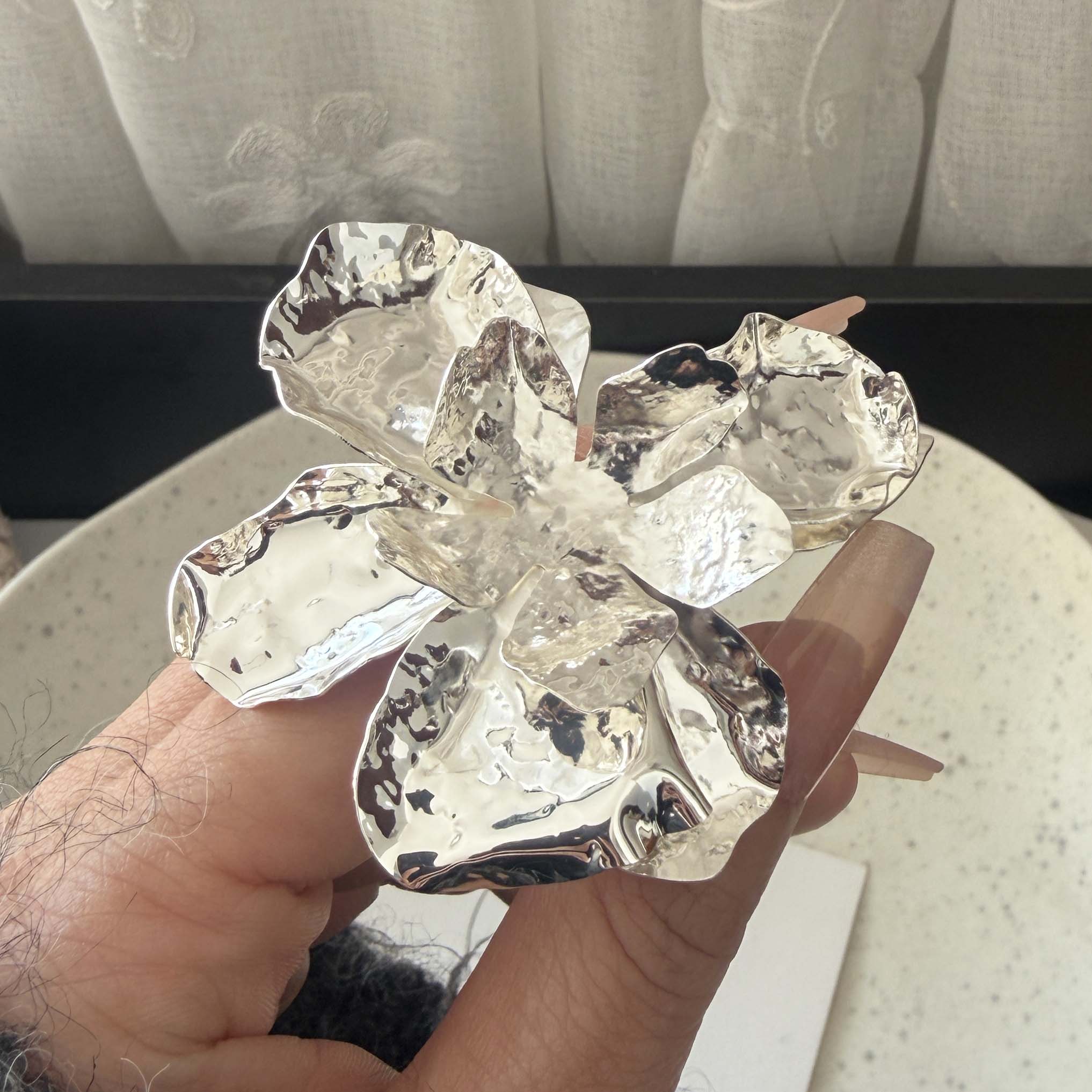 925 Sterling Silver Rings for Women Couple Minimalist Handmade Big Flower Flat Ring Fine Jewelry Gift Prevent Allergy resizable
925 Sterling Silver Rings for Women Couple Minimalist Handmade Big Flower Flat Ring Fine Jewelry Gift Prevent Allergy resizable