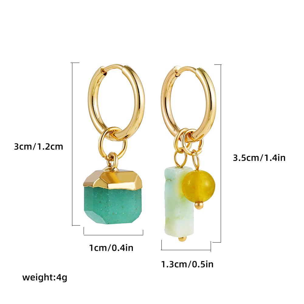 Vintage Natural Stone Agate Classic Drop Earrings Simple Crystal Rectangle Bead Asymmetric Earrings Bohemia Jewelry Female
Vintage Natural Stone Agate Classic Drop Earrings Simple Crystal Rectangle Bead Asymmetric Earrings Bohemia Jewelry Female