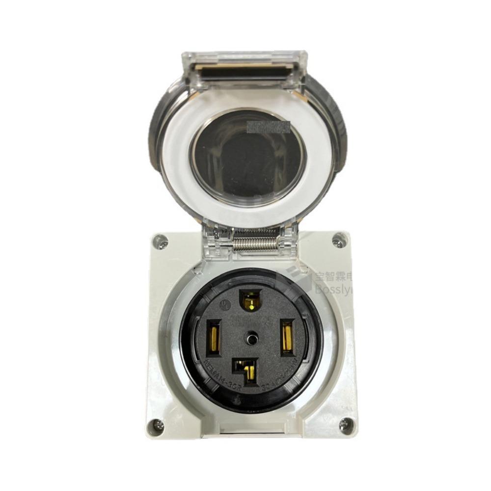 Пластиковая розетка NEMA 14-30R Белая уличная розетка Прочная зарядная свая розетка Электрик
Пластиковая розетка NEMA 14-30R Белая уличная розетка Прочная зарядная свая розетка Электрик