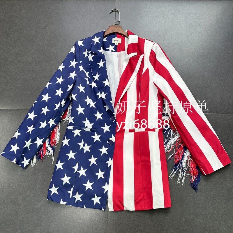 Export Single American National Style Tassel Suit Outwear Flag Suit Tassel Outwear M
Export Single American National Style Tassel Suit Outwear Flag Suit Tassel Outwear M
