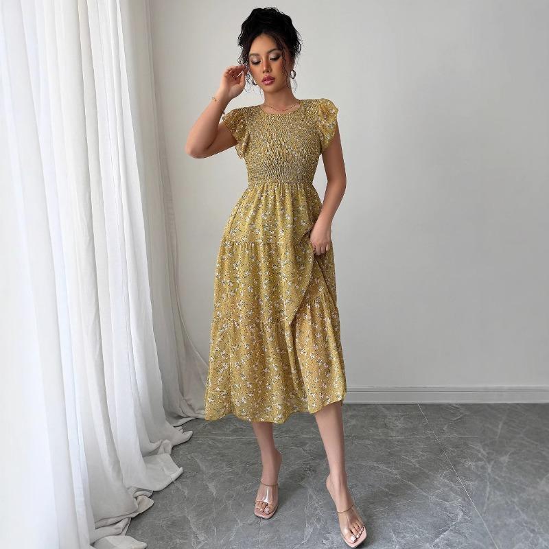 Простое и модное облегающее платье с цветочным принтом для женщин на весну и лето XL жёлтый
Простое и модное облегающее платье с цветочным принтом для женщин на весну и лето XL жёлтый