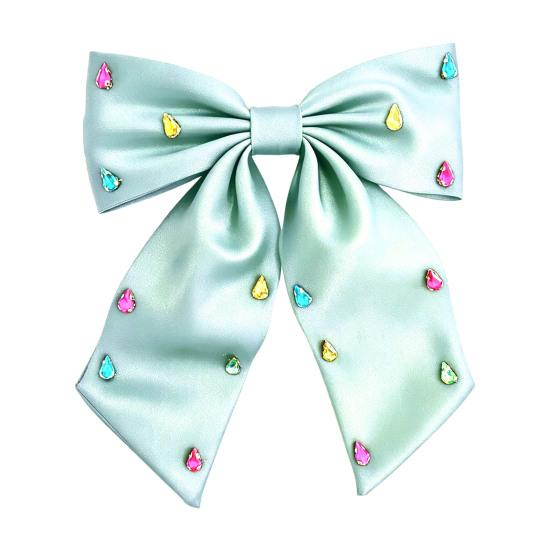 Hairpin Big Bow Shape Smooth Satin Texture Sparkling Waterdrop Rhinestone Embellishment Hair Clip Daily Dating Hair Accessory зелений
Hairpin Big Bow Shape Smooth Satin Texture Sparkling Waterdrop Rhinestone Embellishment Hair Clip Daily Dating Hair Accessory зелений
